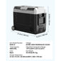 SucceBuy 35L 45L 55L Car Refrigerator Compressor Electric Cooler, -4°F to 68°F Truck Refrigerator with APP Control Wheels & Dual