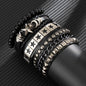 4pcs/set Gothic Punk Rock Square Rivet Bracelet Daily and Party Gothic