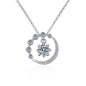 925 Sterling Silver Necklace Pendant Shining Zircon for Women Wedding Jewelry Engagement Charm Party Gift