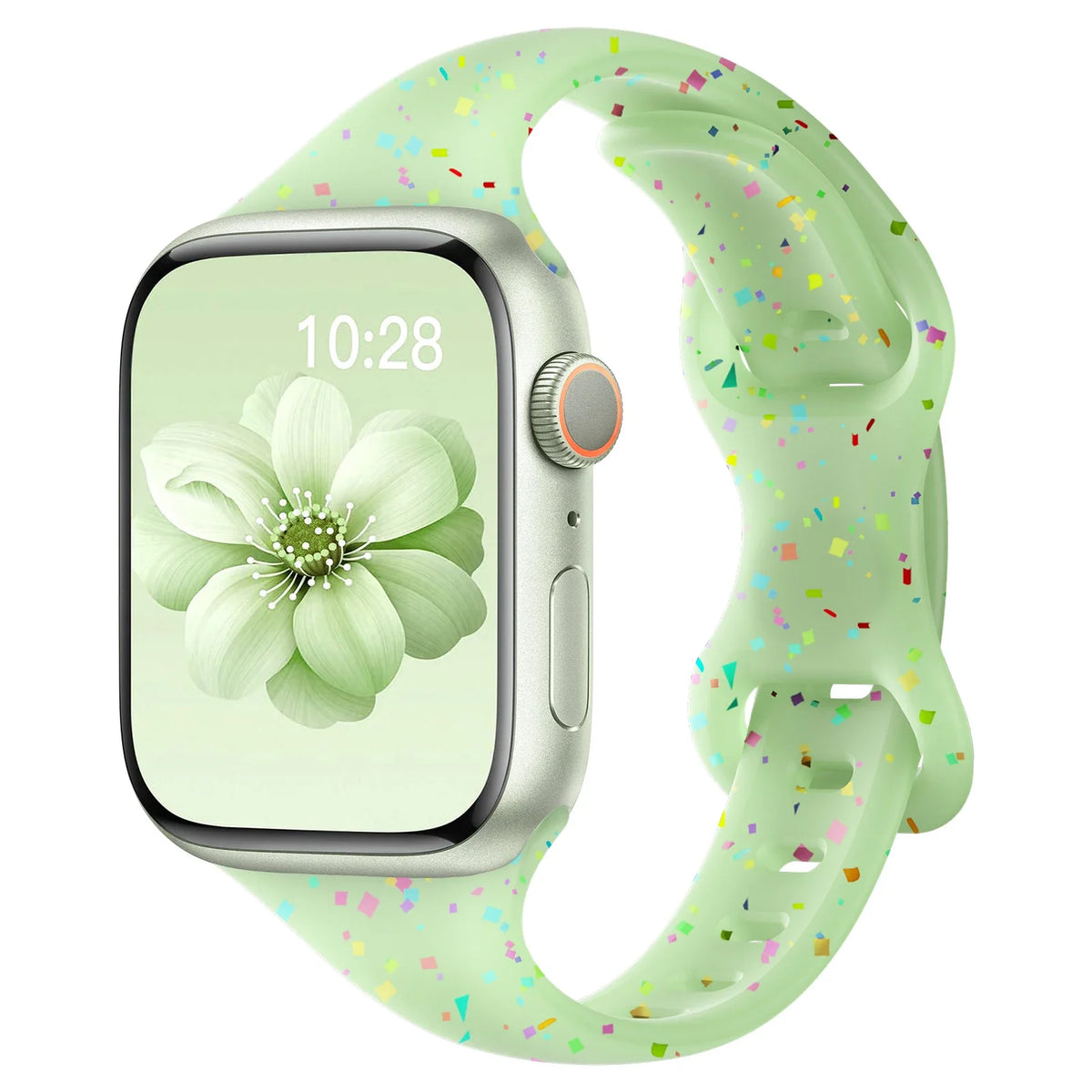 Apple Watch Slim Confetti Speckle Silicone Band