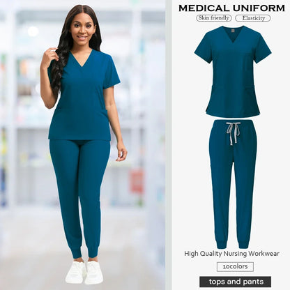Niaahinn Unisex Breathable Jogger Scrub Set