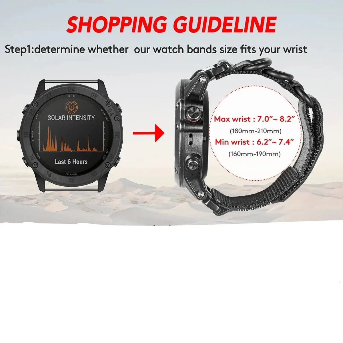 Garmin QuickFit 20/22/26mm Leather and Nylon Loop Band