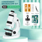 Kid Pocket Microscope Toy Kit 60–120x Educational Mini Handheld Microscope with Light STEM Toy Gift