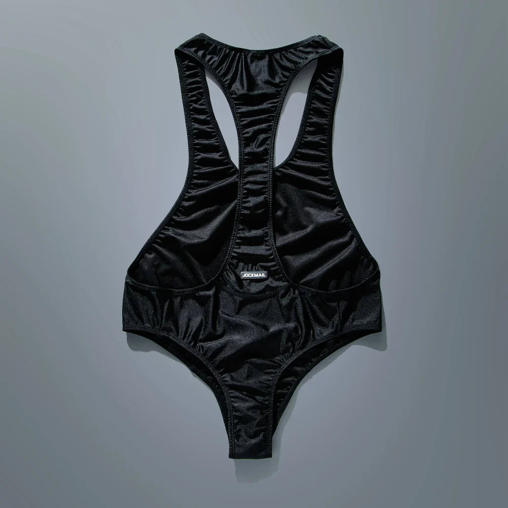Men's Sexy Nylon Jockstrap Leotard Underwear Jockstrap Bodysuit Breathable Skinny U Convex Suspender Jumpsuits Gay Underwear