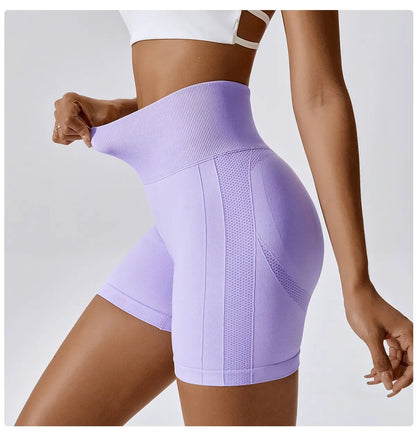FlexiFit High-Waist Seamless Sports Shorts for Women