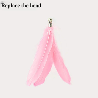 Funny Simulation Bird Cat Toy Feather with Bell Cat Stick Interactive Toy for Kitten Playing Teaser Wand Toy Pet Cats Supplies
