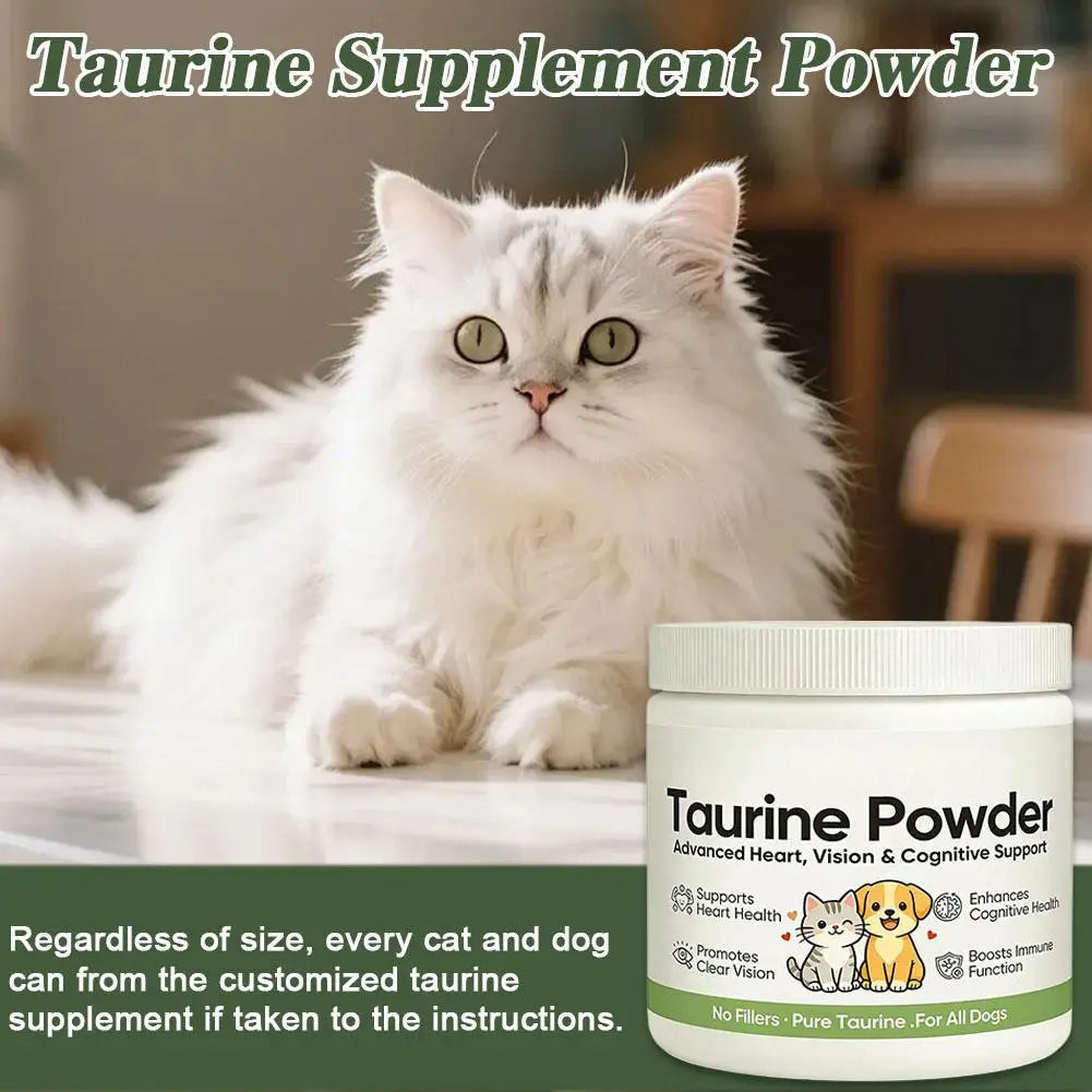 30g Taurine Supplement Powder for Cat Dog Supports Heart Vision Cognitive Health Essential Amino Acid Pet Nutritional Supplement