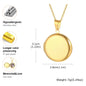 Vnox Light Heart Locket Pendants for Women Men Openable Photo Frame Glossy Stainless Steel Necklaces Family Love Collar