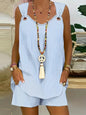 Plus Size Summer striped lady suit