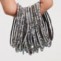 5pcs Fashion Colorful Acrylic Crystal Rhinestone Elastic Bracelet for