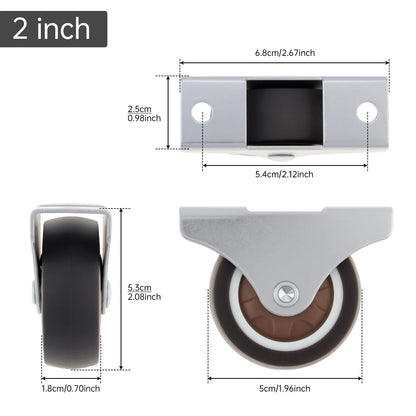 4pcs 1 Inch/1.25 Inch/1.5 Inch/2 Inch Universal Casters Furniture