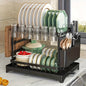 Kitchen bowl rack, drain rack，1pc Double-layer Tableware Drain Rack, Chopsticks Water Cup Cutting Board Kitchen Storage Rack, La