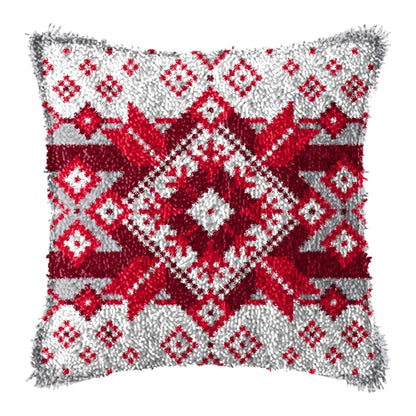 DIY Latch Hook Rug Kits Snowman Santa Claus Hat Embroidery Cushion Pillow Cover