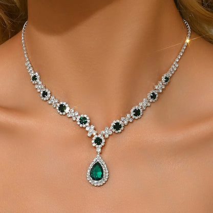 1PC Women's Fashion Waterdrop Flower Design Necklace Jewelry Suitable for Date, Party, Festival Gifts-2172