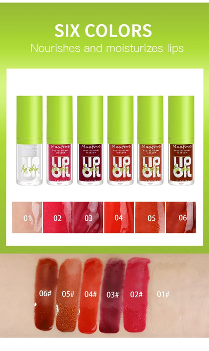 6-Tone Moisturizing Luminous Lip Gloss Oil - 3g Transparent Liquid