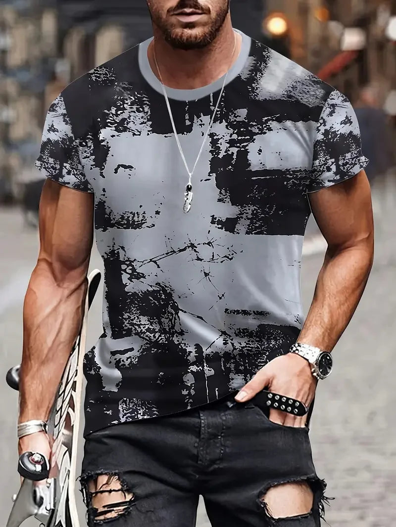 3D Camouflage T-Shirt Men Clothes Outdoor Fashion Casual O Neck Short Sleeve Summer Street Oversized Men Sport ventilate T Shirt