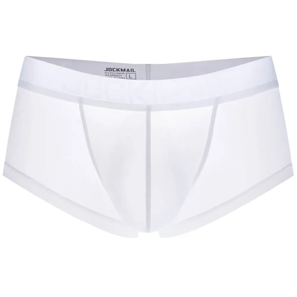Jockmail Mens Panties Sexy Boxer Translucent Seamless Hombre Ice Silk Calcinhas New Brazilian Underwear Funny Lenceria De Hombre