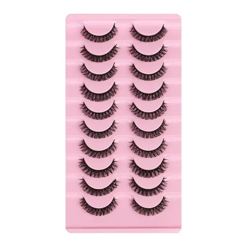 10Pairs 3D Mink Lashes Russian Strip Lash Dramatic False Eyelashes Faux Cils Makeup Fake Eyelash Extension Maquiagem