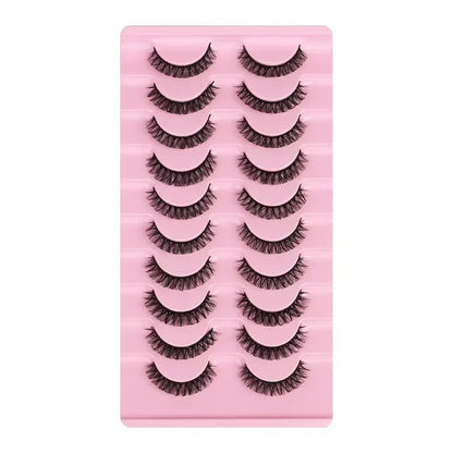 10Pairs 3D Mink Lashes Russian Strip Lash Dramatic False Eyelashes Faux Cils Makeup Fake Eyelash Extension Maquiagem