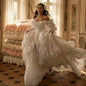 Eightree Vintage A-Line Wedding Dresses Puff Sleeve Lace Princess Wedding Ball Gowns Women Ruffled Bridal Prom Dress Customized