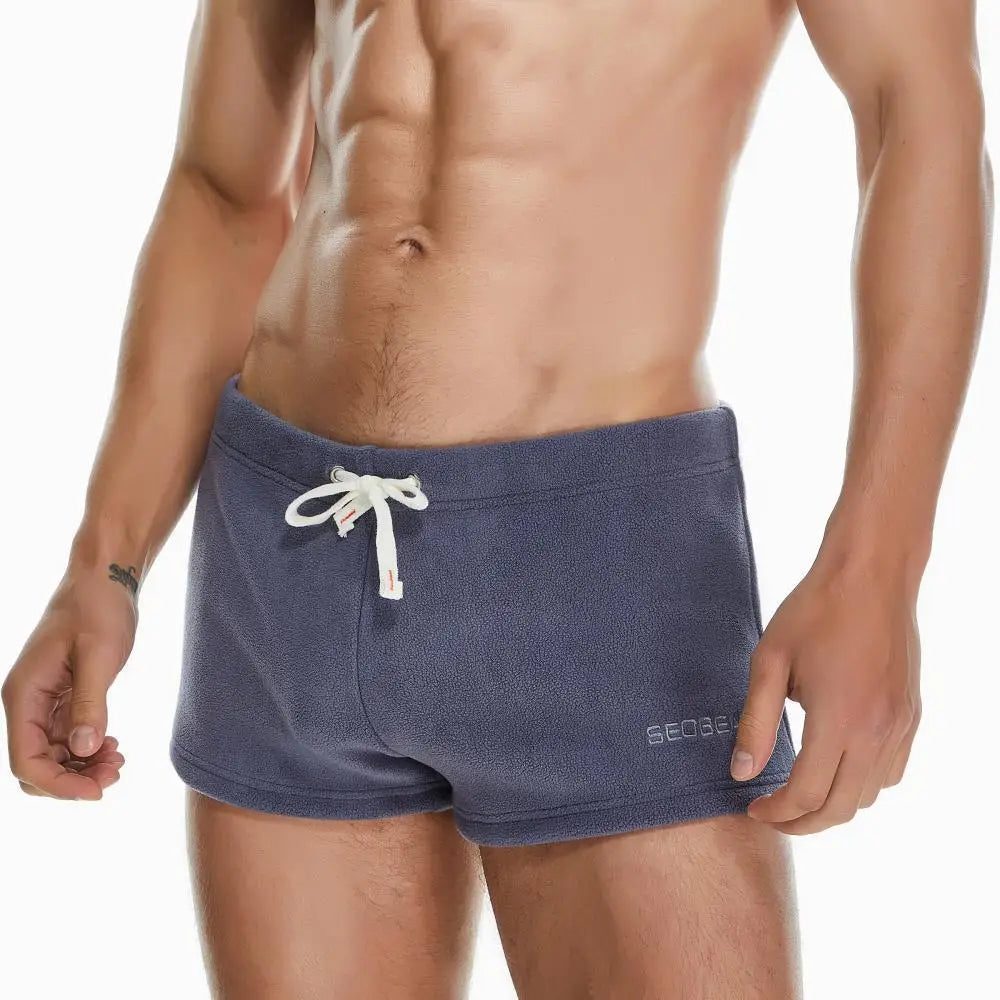SEOBEAN Men’s Polar Fleece Lounge & Gym Shorts – Soft Sleepwear & Activewear