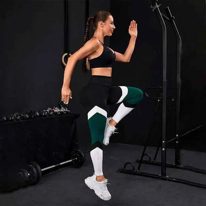 Colorblock High Waist Yoga Pants for Women