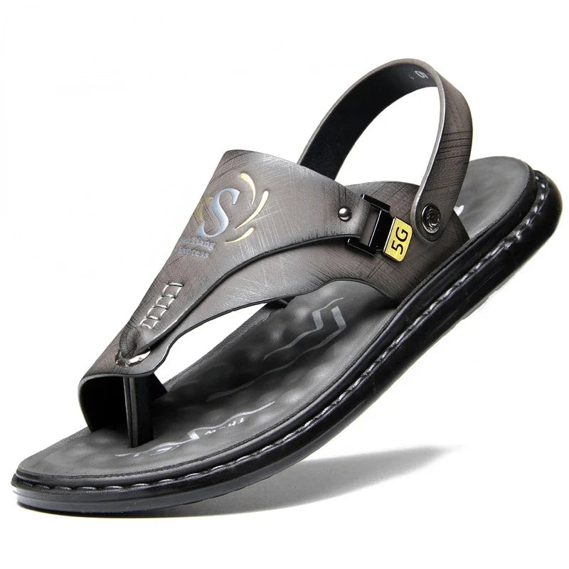 Brand Men's Sandals Summer Soft Soled Anti Slip Beach Shoes Male