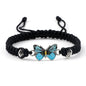 Handmade Braided String Bracelet For Women Blue Butterfly Pendant Adjustable Charm Bracelets&Bangles Fashion Girl Jewelry Gifts