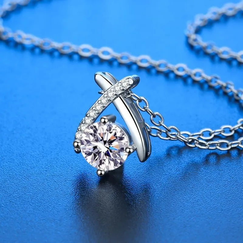 New 925 Silver Necklace Pendant Shining Zircon For Women Sterling-Silver Classics Fashion Wedding Engagement Jewelry Party Gift