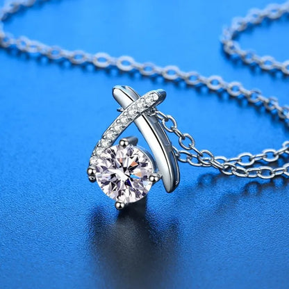 New 925 Silver Necklace Pendant Shining Zircon For Women Sterling-Silver Classics Fashion Wedding Engagement Jewelry Party Gift