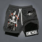 ONE PIECE Anime Roronoa Zoro Printed Sports Shorts 2026 Summer New Unisex Y2K Quick Drying Breathable 2-in-1 Beach Shorts