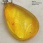 Natural Amber Pendant From Baltic Flower Yellow Amber Water Drop Women Men Jewelry Reiki Stone Women Men AAAAAAA