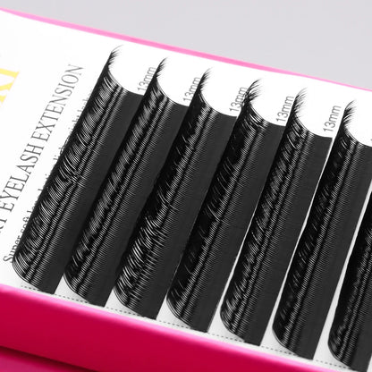 XIUSUZAKI U Shaped YY Eyelashes Extensions Matte Black Natural Double Tips U Shape 2D YY Lashes Premade Fans Volume False Lashes