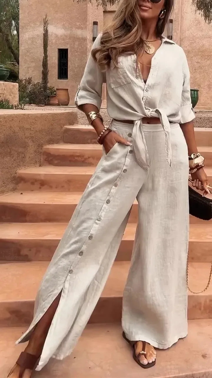 New Fashion Casual Irregular Two-Piece Sets Loose Short-Sleeved