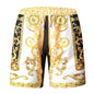 Gold Luxury Swimwear Shorts Breathable Surf Board Shorts Men's Vacation Beach Shorts Quick Dry Swimsuit Summer Sports Trunks Boy