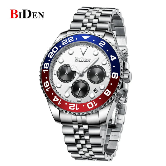 Men's Luxury Quartz Dress Watch – Round Dial Analog Wrist Watch