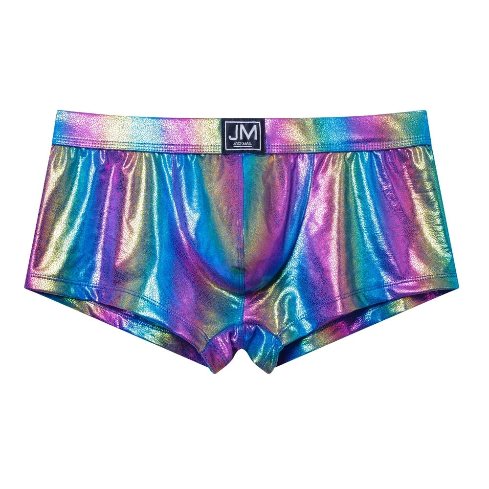 Men Underwear & Swimwear All-in-one Men's Beach Trunks Swimwear Swimsuit Shorts Boxer Briefs Summer Trunk Beach Shorts Rainbow
