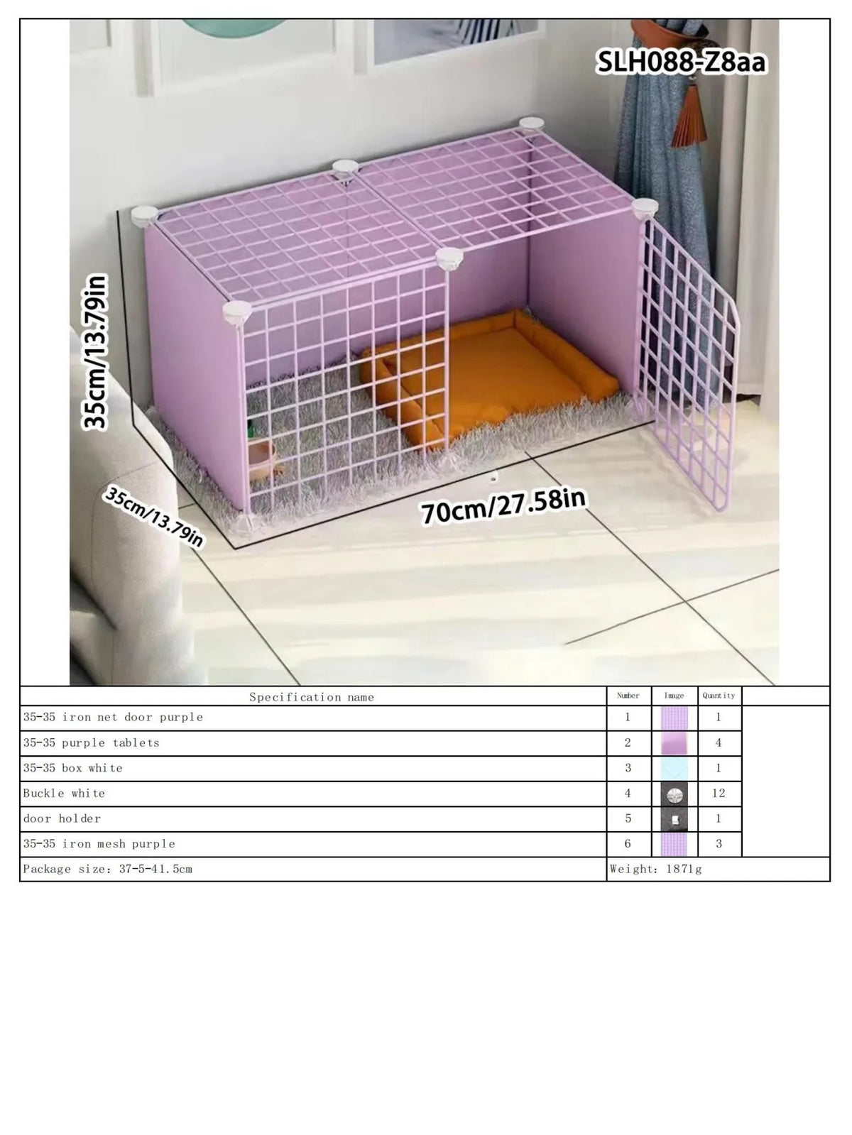 Dog Pet Fence Indoor Isolation Gate Dog Cage Small Dog Iron Guardrail Freely Combinable Cat and Dog Pet Fence