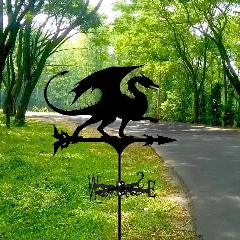 Cross Border Weather Vane, Metal Animal Flying Dragon Iron Outdoor Roof Garden Garden Decoration, Weather Vane Decoration Crafts