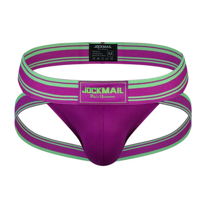 JOCKMAIL Men Jockstrap Thong  Mens Bikini Briefs Sexy Gay Underwear Nylon Mesh Hip Lift Mesh Quick Dry Sports Wear Panties