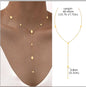 Beaded Long Chain Y Shape Necklace For Women, Minimalist Drop Bar Pendant Choker Necklaces, Clavicle Chain Jewelry