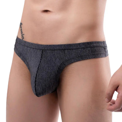 Men's Underwear Breathable T-Back Sexy Thongs G-String Big Penis Pouch Thong Panties Male Lingerie Underpants Briefs