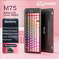 FREEWOLF M75 Wireless Keyboard, Bluetooth Dual-mode, PBT Gradient Ball Cap, With Display Screen, Gaming Keyboard