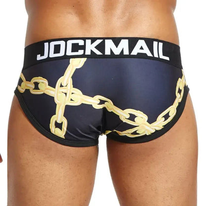 Sexy Mens Underwear Briefs Printed Panties Calzoncillos Hombre Slip Calcinhas Cuecas Gay Underwear Jockstrap Nylon Fast Dry
