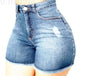 Shorts Denim Washed Women Jeans Tassel Solid High Waist Pockets Sexy Skinny Distressed 2025 Vintage Streetwear Spliced
