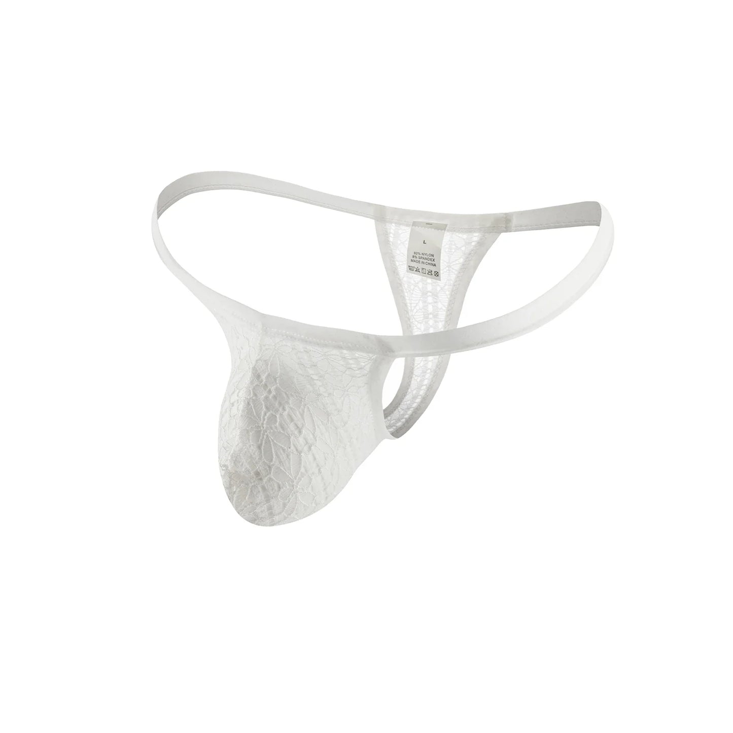 G String Men Mini Thong Sexy Lace Underwear Elastic Transparent Mesh Panites Man See Through Erotic Underpants