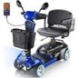 4-Wheel Electric Scooter with Dual Baskets, 350W Motor, Rotating Seat, USB Port,300Lbs, Customized