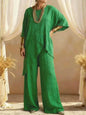 Fashion Loose Women's Matching Sets Casual Half Sleeve Loose Tops and