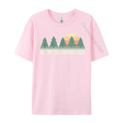 New Hampshire NH Vintage Retro 70s Cosie Men's Fashionable Custom Tees O Neck Pure Cotton Top T-Shirts Casual T-Shirts