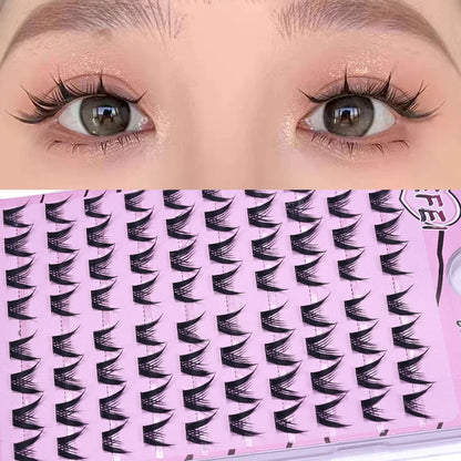Self Adhesive Glue-free lash Clusters Fake Eyelashes Segmented Home DIY Individual HandMade Soft Eyelash Extensions